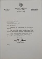 Jimmy Carter Signed  Letter Responding To Request For Campaign Button picture