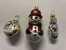 Old world west Germany unique glass blown Christmas ornaments lot of 3 picture
