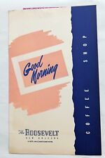 The Roosevelt Hotel Vintage 1956 Coffee Shop Breakfast Menu New Orleans picture