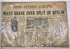 1948 Dec 1st Newspaper Reno Evening Gazette WEST GRAVE OVER SPLIT OF BERLIN picture