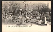 Postcard c1900 Cops Hill Cemetery Boston MA Massachusetts UDB Rotograph picture
