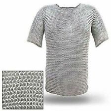 ALUMINIUM-CHAIN-MAIL-SHIRT-BUTTED-HAUBERGOEN-MEDIEVAL-ARMOR-LARGE-SIZE picture