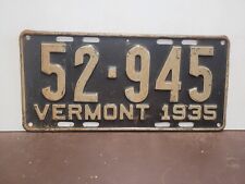 1935 VERMONT License Plate Tag Original. picture