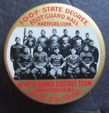 IOOF Independent Order of Odd Fellows 1932 Celluloid Pinback Button State Degree picture