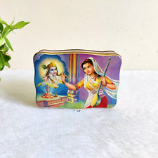 Vintage Mirabai Remembering Lord Krishna Graphics Kolay Confectionery Tin T428 picture