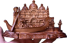 Venice, Italy San Marco Basilica Gondola Souvenir Sculpture, Made in Italy picture