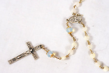 Vintage Religious Rosary Heart Shape Beads Jerusalem Crucifix Cross 19