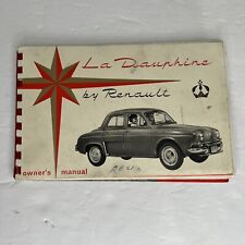 Original 1960 Renault La Dauphine Owner's Manual EUC Vintage Car Auto picture