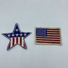 Vintage 50 Star USA Flag Patch Embroidered And 5 Point Patch With 6 Stars picture