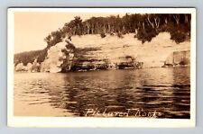Munising MI-Michigan, RPPC Pictured Rocks, Real Photo Vintage Postcard picture