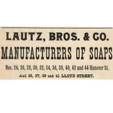 1886 BUFFALO NY VICTORIAN ERA SOAP LAUTZ BROS. & CO. MANUFACTURER OF SOAPS LLOYD picture