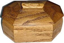 Handcrafted Solid Oak Wood Octagon Trinket Box, With Lid Jewelry Storage Box picture