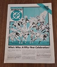 1985 April DC NEW RELEASES Who's Who: A Fifty Year Celebration  picture