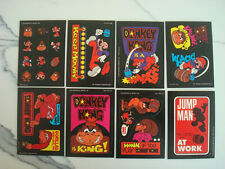1982 Topps Nintendo DONKEY KONG Complete 16 card set Stickers RED BACK picture
