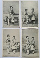 CPA Lot of 4 Antique Postcards-CHILDREN Brother & Sister- 1905-J. C. Paris. picture