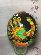 Real Ukrainian Easter eggs. Hand-made ostrich Easter egg  . 02 picture