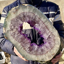 17.9LB Natural amethyst Cluster purple Quartz Crystal Rare mineral Specime picture