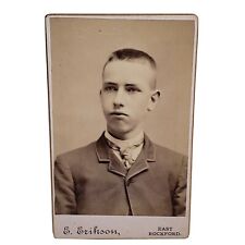  Carte De Visite c.1880s - Young Man - E. Erikson - East Rockford, IL CDV Photo picture