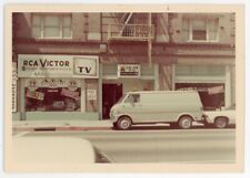 1960s COLOR photo RCA VICTOR tv REPAIR shop + VAN street SCENE LOS ANGELES? picture