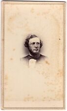 CIRCA 1860s CDV E.A. BOUGHTGON BEARDED MAN IN SUIT WITH GLASSES KALAMAZOO MICH. picture
