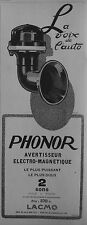 1928 ADVERTISEMENT LACMO PHONOR CAR VOICE ELECTROMAGNETIC WARNING  picture