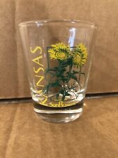 Kansas Sunflowers shot glass, COMBINED SHIP $1 PER MULTIPLE picture