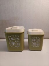 Vintage Canister Set Of 2 6.5 And 5.5 Inches Tall picture