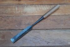 Old Japanese Long Slick Push In Cannel Gouge Chisels 25mm. Woodworking Tools picture