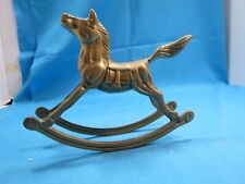 Brass Horse Figurine Solid Brass Rocking Horse Equestrian Home Decor NICE picture