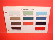 1963 1964 1965 KAISER JEEP CJ PICKUP TRUCK SURREY GLADIATOR WAGONEER PAINT CHIPS picture
