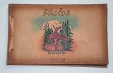 Vtg Souvenir Photo Album Scrapbook Trees of Mystery Leather Cover picture