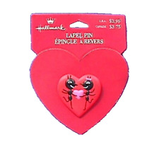Hallmark PIN Valentines Vintage ANTS HEART Black ANTHROPOMORPHIC Holiday NEW picture