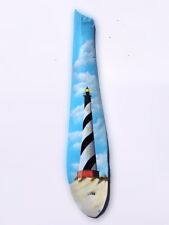 Cape Hatteras NC Lighthouse hand painted Palm Tree Frond Outer banks lighthouses picture
