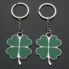 2x PCS Lot - Four Leaf Clover Hearts Lucky Key Chain Charm Pendant Keychain picture