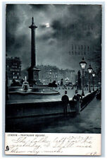 1905 London Trafalgar Square England Raphotype Tuck Art Antique Postcard picture