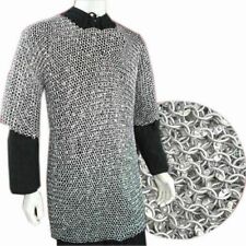 Medieval Riveted Chainmail Shirt Armor 9 mm Aluminum Chain mail LARP Reenactment picture