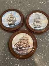 LOT Of 3 Framed Plates By CHARLES VICKERY “ The Golden Age Of The Clipper Ship” picture