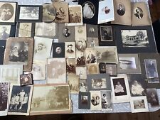 Lot of 50 Antique Photo Cabinet Cards People Houses Bridge Etc picture