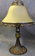 Vintage PartyLite Paris Retro Tea Light Candle Holder Lamp Amber Shade 12