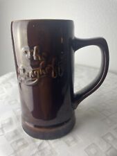 Vintage Beer Stein The Berghoff Restaurant Ceramic Collectible Mug Hall Pottery picture