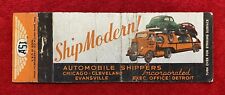 1940c WWII ERA ~AUTOMOTIVE SHIPPERS INC.~ CHICAGO=DETROIT ADVERTISING MATCHBOOK picture