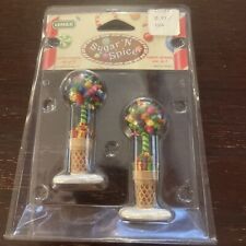 Set of 2 Lemax Sugar N Spice Cone Toffee Topiary Trees Christmas  Lemax 42852 picture