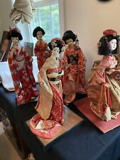 Five Beautiful Vintage  KIMONO KYUGETSU  DOLL JAPANESE GEISHA On Stand 18