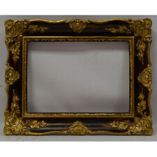 Ca.1900 Old wooden frame decorative corners Internal: 14.7x10.6 in picture