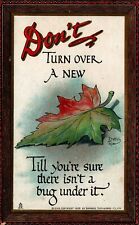 Posted in 1909 Tuck's Postcard Series #165. DON'T TURN OVER A NEW LEAF picture