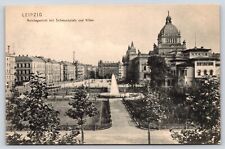 Vintage Postcard Leipzig Germany Reichsgericht mit Schmuckplatz und Villen picture
