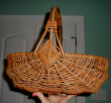 Amish Willow Basket Gods Eye Willow Wicker Pennsylvania LARGE picture