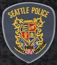 👀🤔👍   Seattle Washington Police Shoulder Patch Silver/Grey picture