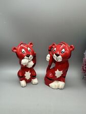 Relco Rare Bright Tiger Salt & Pepper Shakers Vintage Japan picture