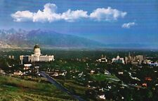 Postcard UT Salt Lake City Aerial View Utah State Capitol Vintage PC H7574 picture